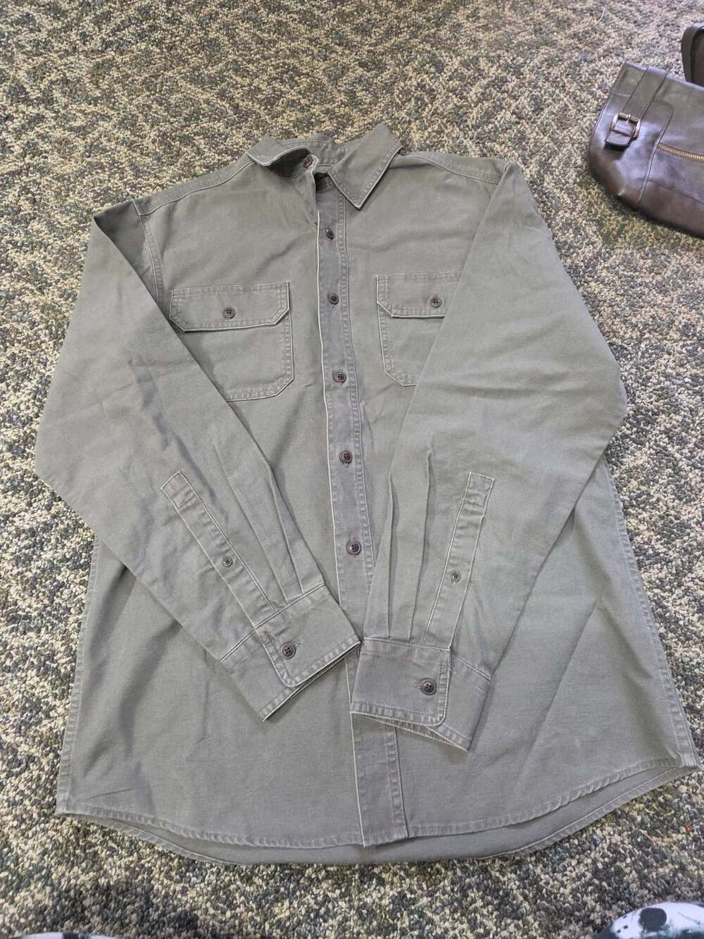 Vintage Shirt, Size Medium, 1950s Shirt, Distressed Shirt, Vintage Workwear